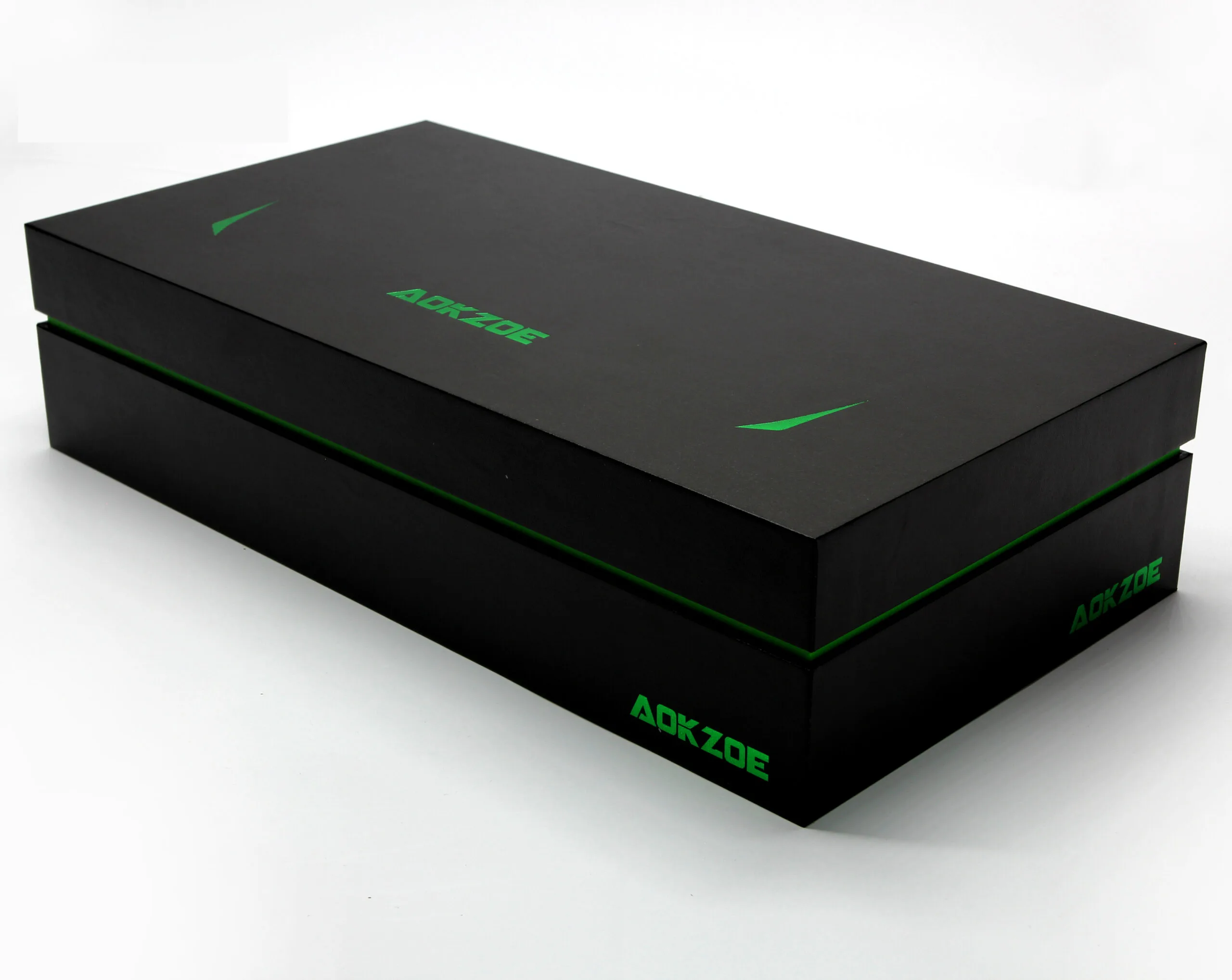 Open magnetic flip gift box showing interior compartment for electronics accessories