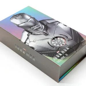 Custom holographic electronics gift box with rainbow spectrum foil effect — 3C accessories packaging by PackPro