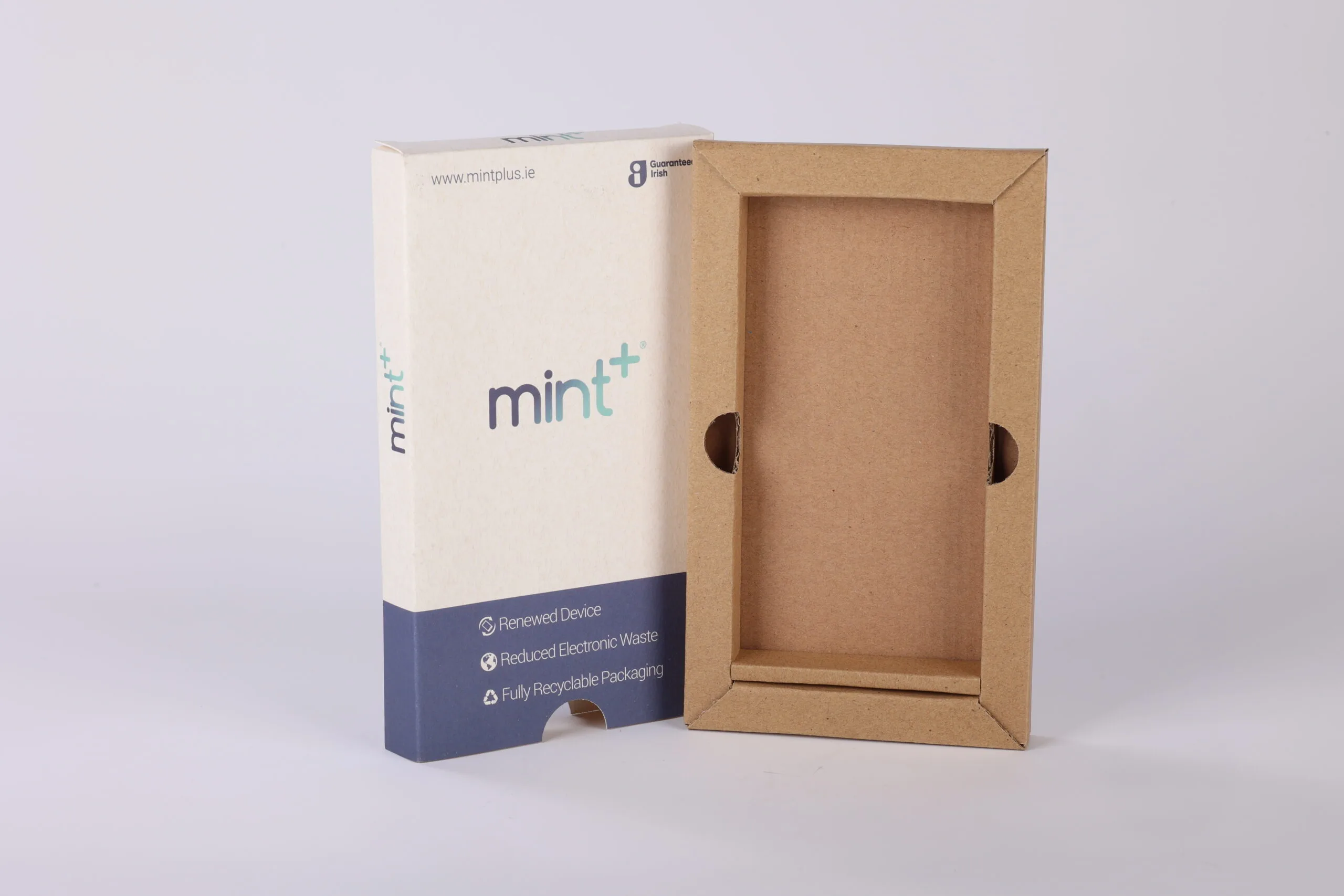 Custom Eco Electronics Packaging Box | Window Display with Kraft Tray