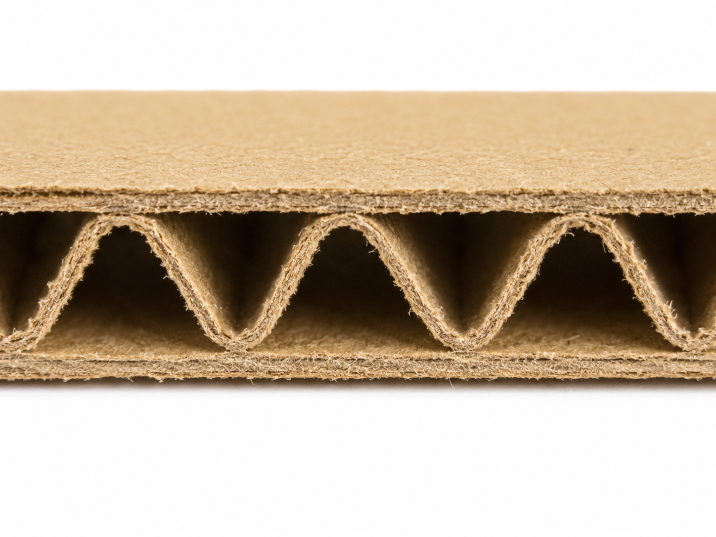 Corrugated box structure showing fluted layers and strength properties
