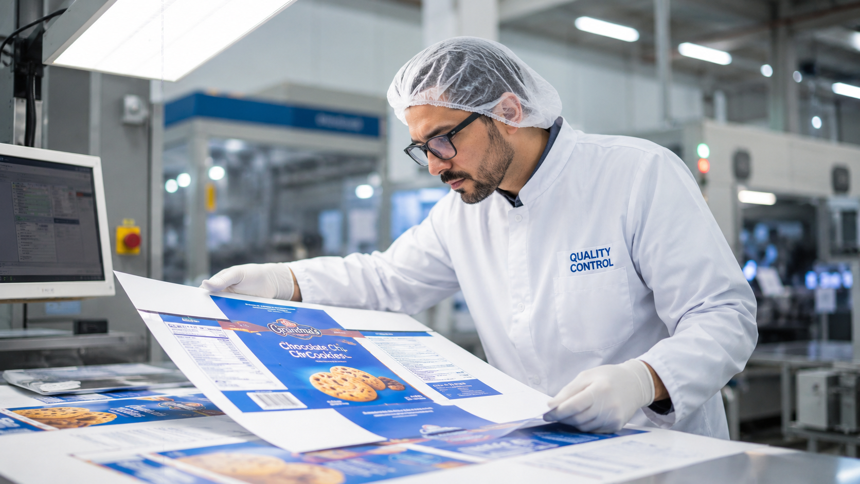 Registration marks crop marks and print quality control symbols on packaging print sheets