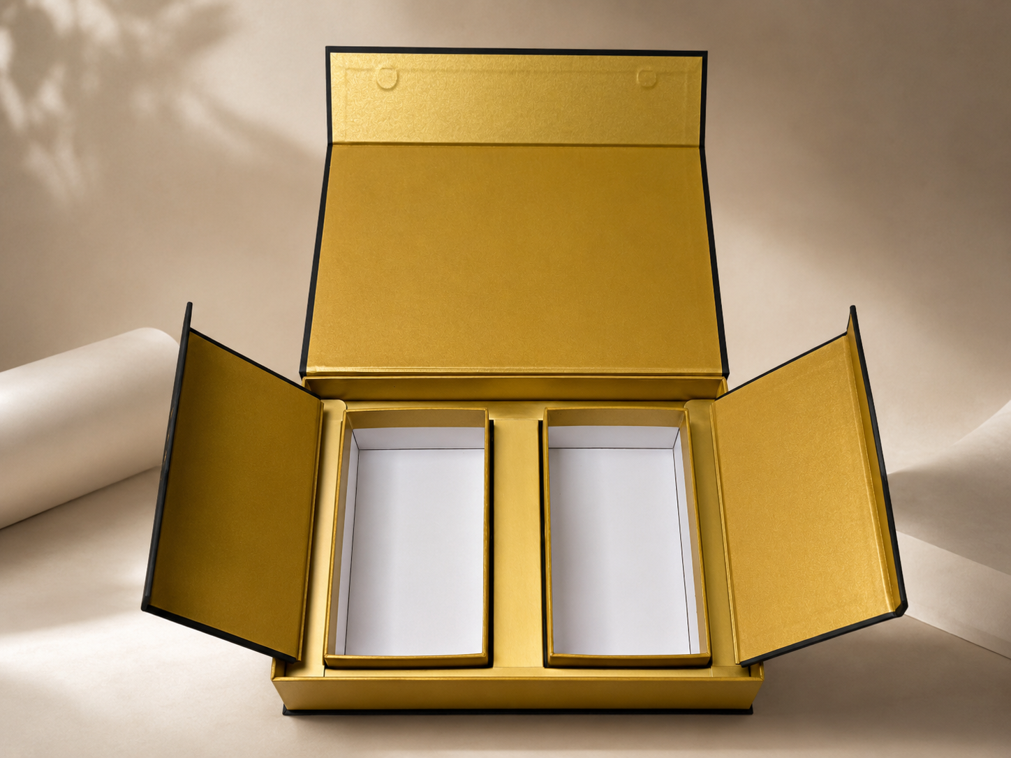 Gold Foil Tea Gift Box | Stamped Luxury Tea Brand Packaging - Image 3