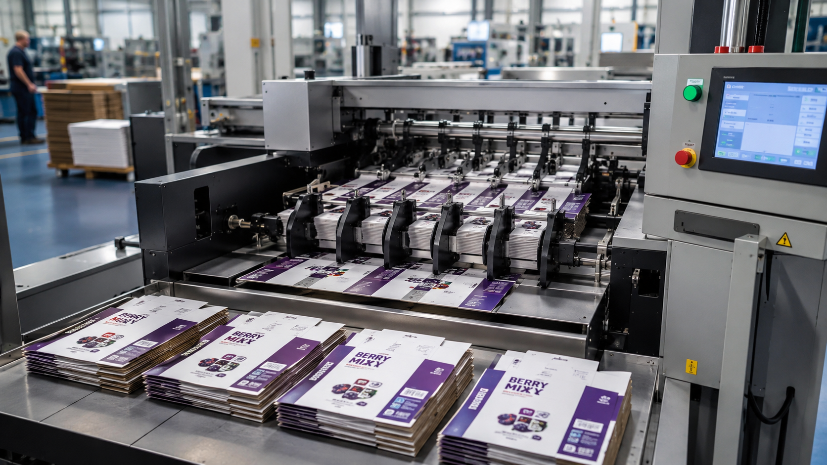 Packaging insert booklets properly collated and ready for assembly into product boxes