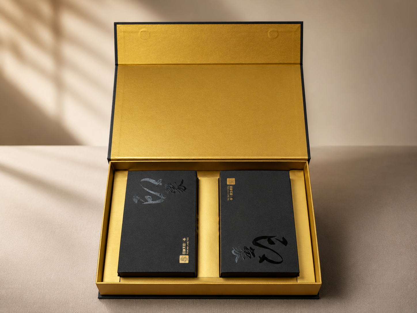 Gold Foil Tea Gift Box | Stamped Luxury Tea Brand Packaging - Image 4
