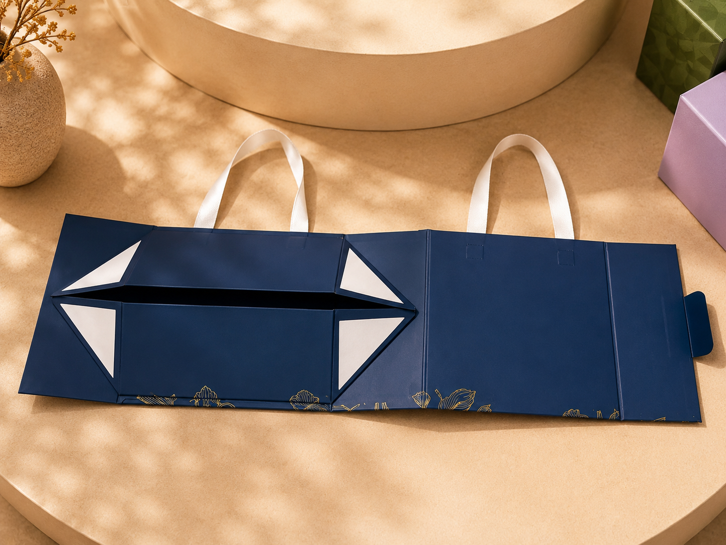 Collapsible Drawer Gift Box | Slide-Out Foldable Rigid Packaging - Image 2