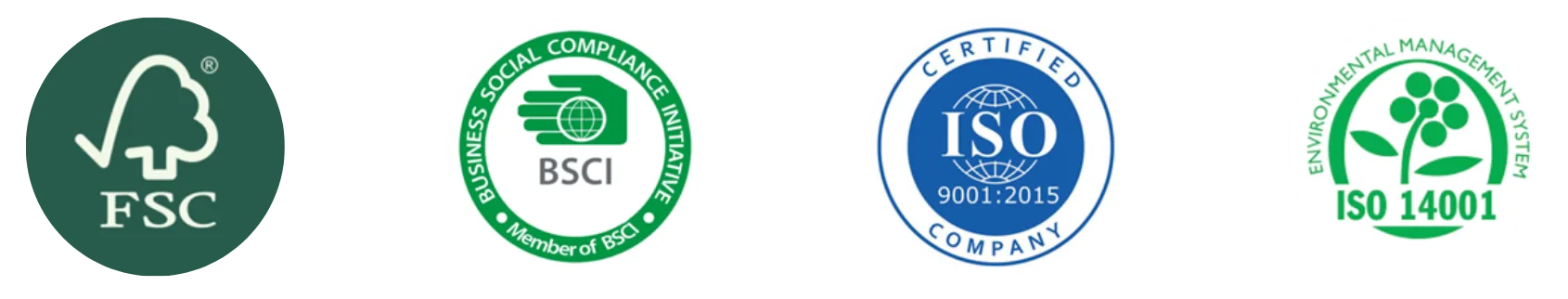PackPro certifications: FSC, ISO 9001, ISO 14001, BRC Packaging, Sedex, RoHS Compliant