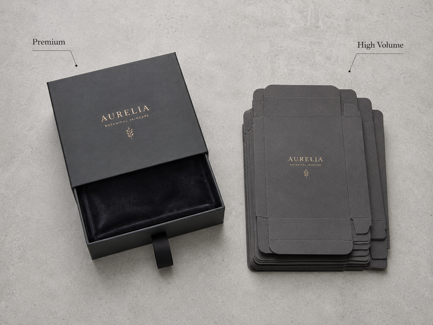 Premium rigid box vs high-volume folding cartons cost and value comparison