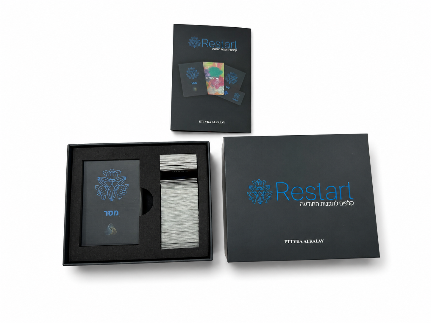 Matte Black Card Game Rigid Box Set | Spot UV Gift Packaging - Image 2