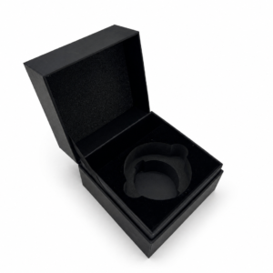 Black and Gold Flip-Top Box | 3D Foil Stamped Presentation Case