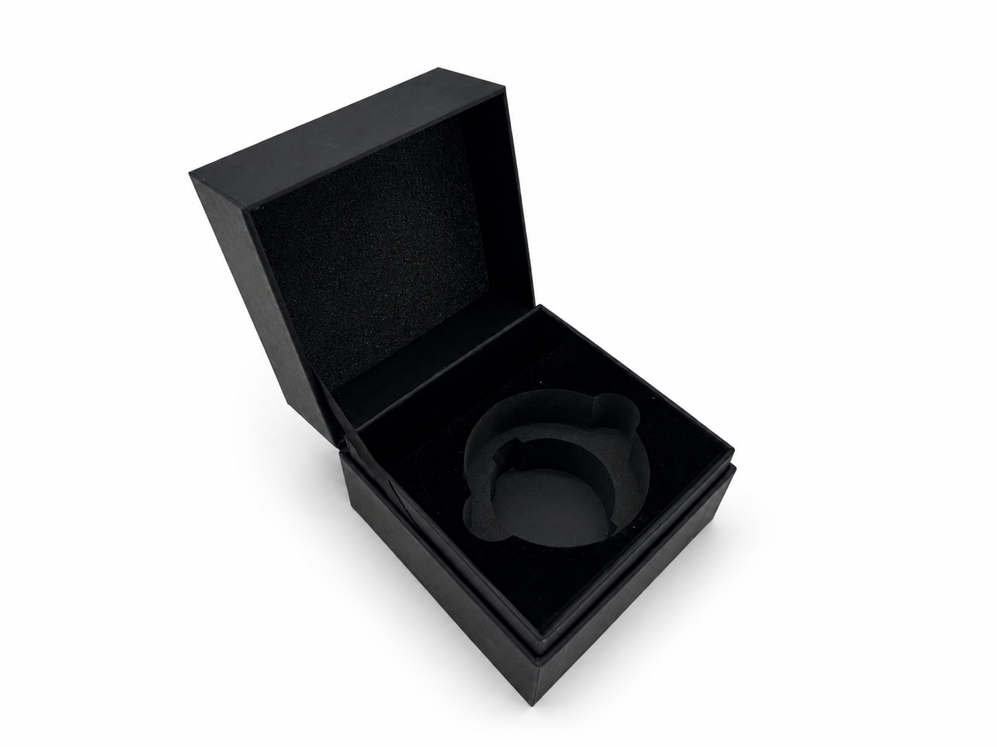 Black and Gold Flip-Top Box | 3D Foil Stamped Presentation Case