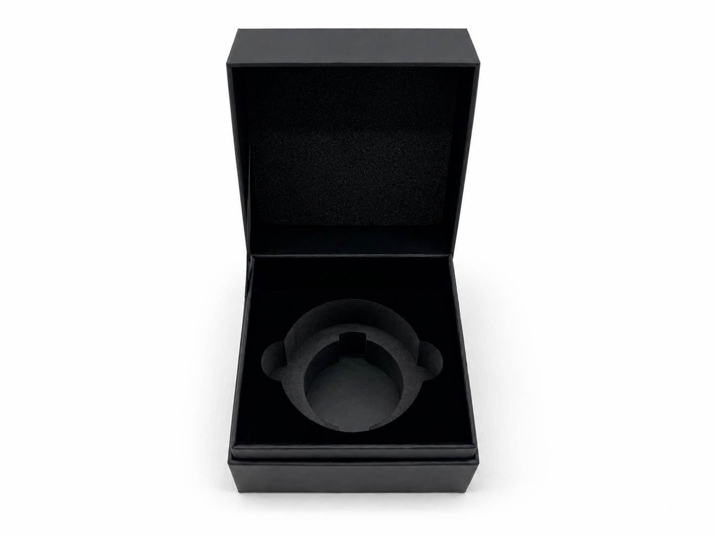 Black and Gold Flip-Top Box | 3D Foil Stamped Presentation Case - Image 5