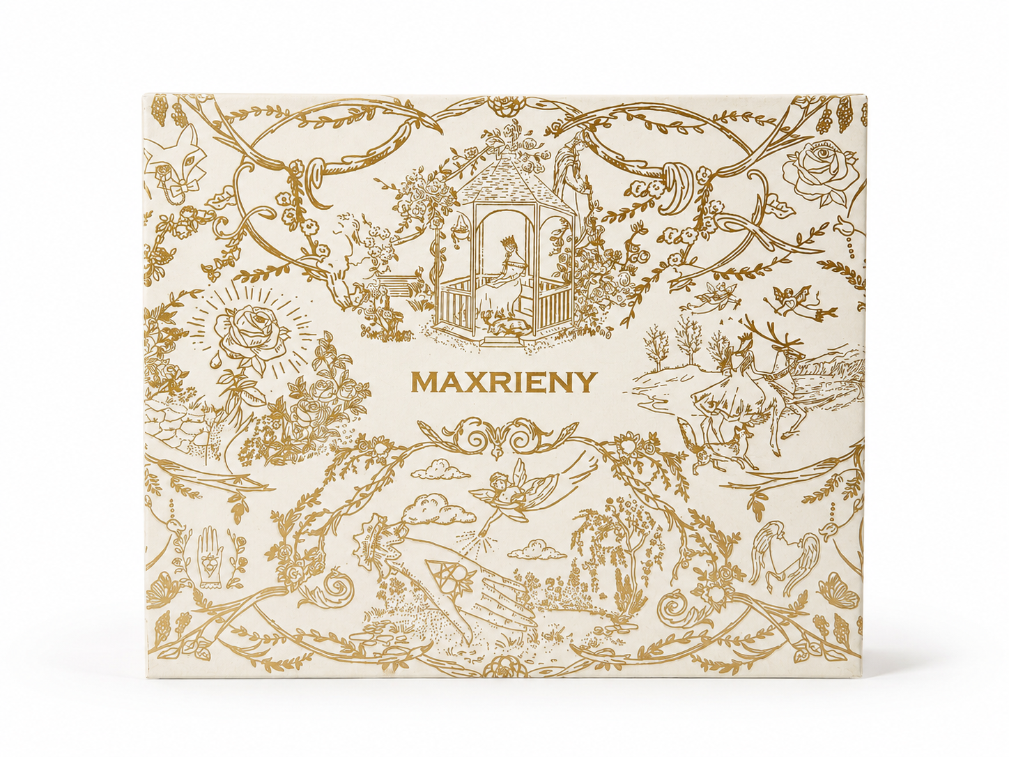Custom White & Gold Cosmetic Box | Flocked Sponge Presentation Packaging - Image 3