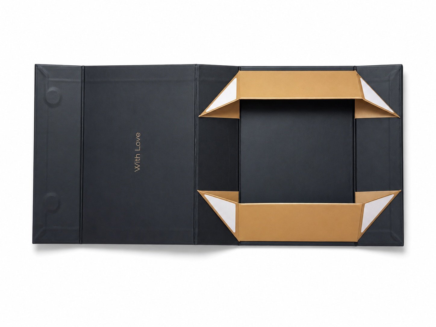 Navy Gold Foil Collapsible Gift Box | Luxury Folding Packaging