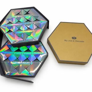 Custom Hexagonal Chocolate Box | Double-Layer Confectionery Packaging