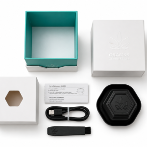 White Embossed Custom-Shaped Gift Box | Spot UV Lid and Base Set