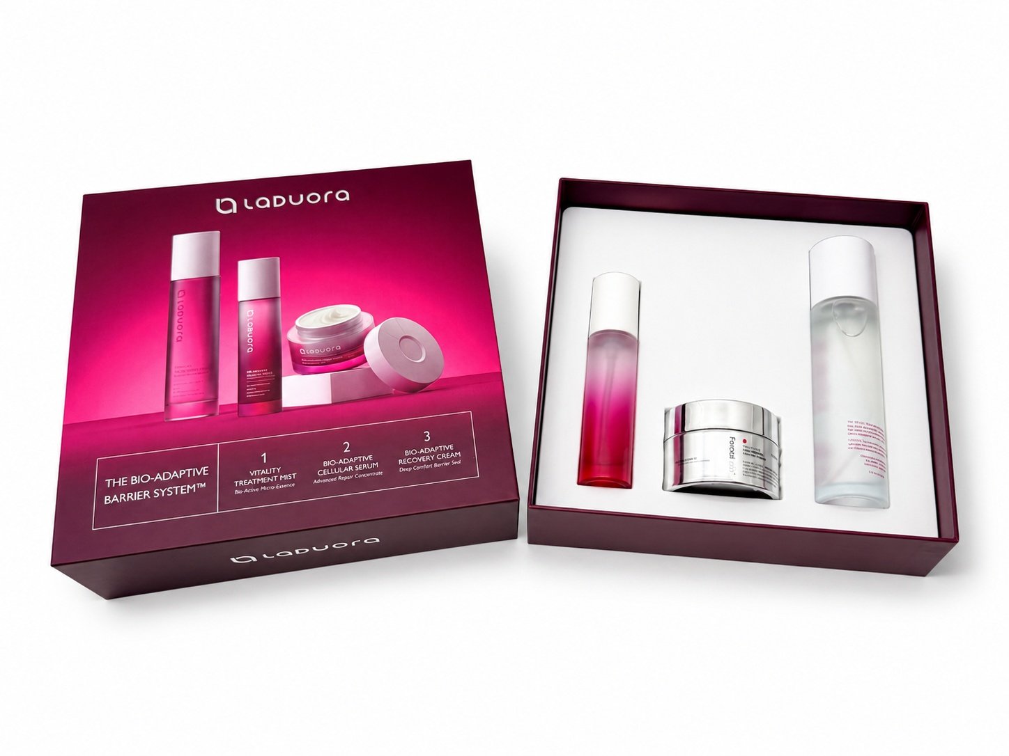 Custom Rigid Skincare Set Gift Box | White Matte Blister Tray Packaging - Image 2