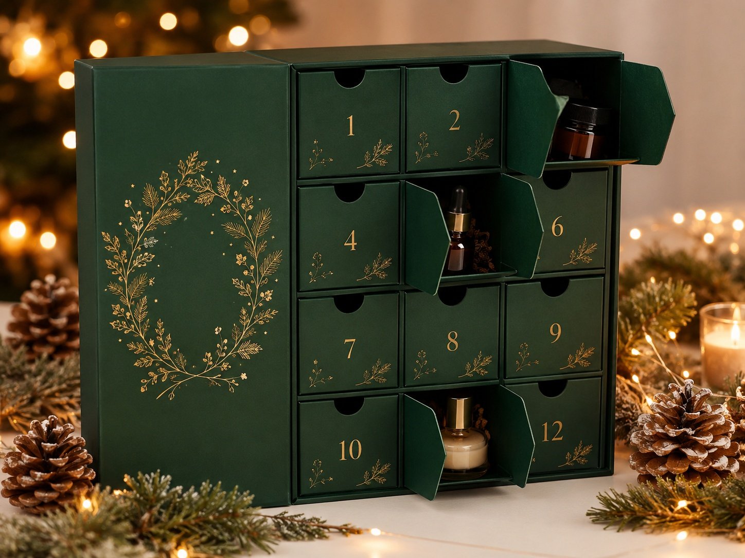 Custom advent calendar box from China for UK brands Christmas gifting
