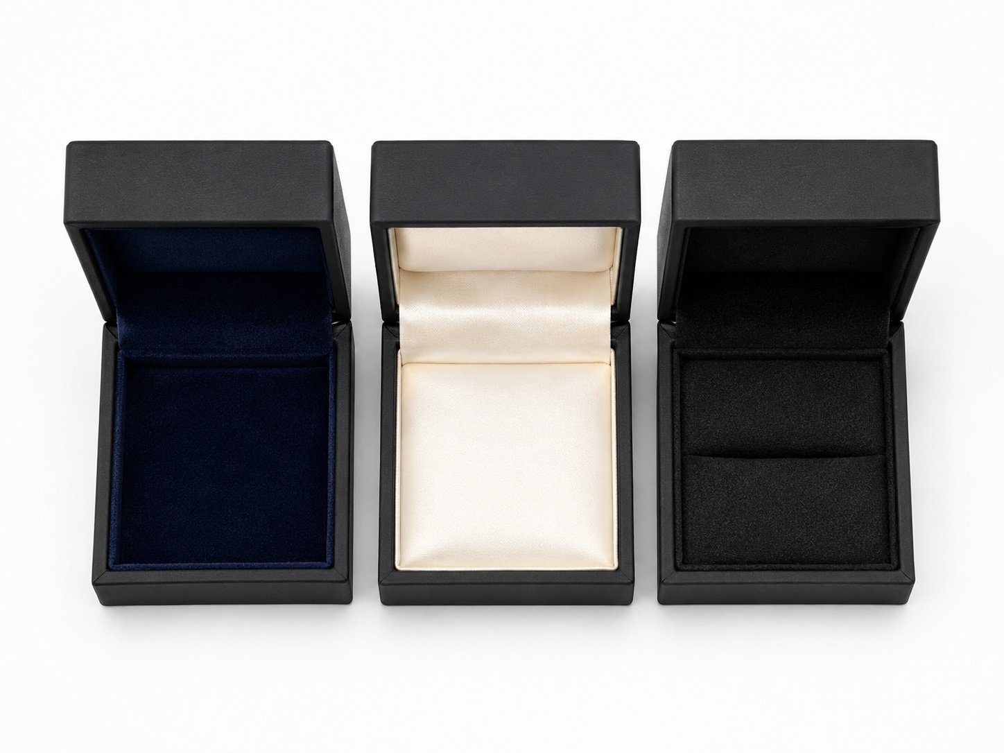 Jewelry box interior materials velvet satin foam insert comparison custom boxes China