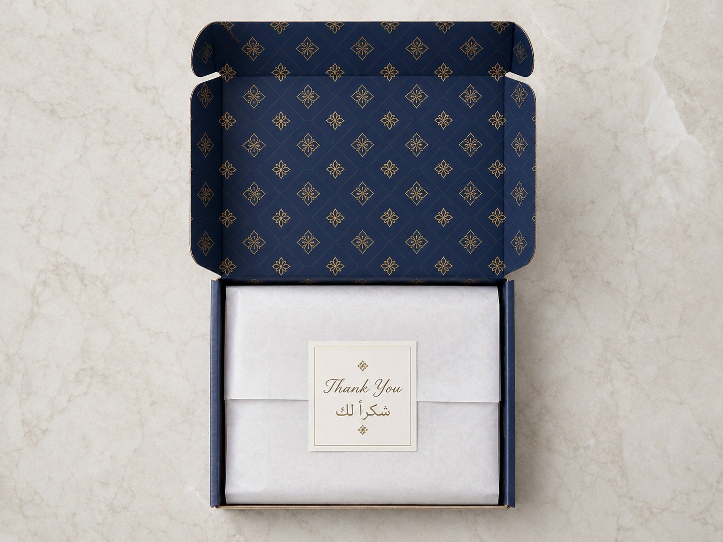 UAE branded unboxing interior custom packaging from China mailer box tissue insert