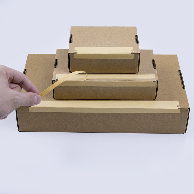 Custom tear-off sealing sticker sample on packaging box