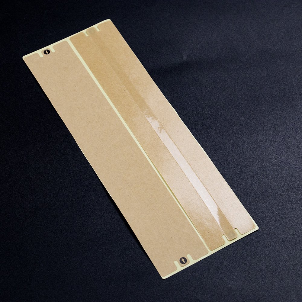 Custom kraft paper tear-strip box sealing sticker, size variant 3